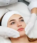 A client receiving a CHEMICAL PEEL (SKIN CEUTICAL or ZO SKIN HEALTH), a medical-grade peel that targets early signs of aging, dullness, mild pigmentation, and congestion, revealing a refreshed, radiant complexion with minimal downtime at La Maison Beauté.