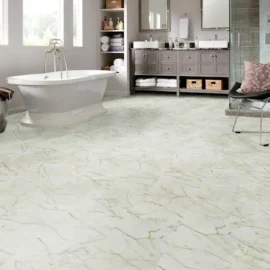 5mm w/pad Luna Bianca Waterproof Rigid Vinyl Tile Flooring 12 in. Wide x 24 in. Long